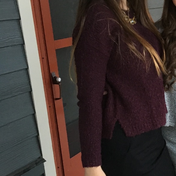 Aerie Deep Purple Sweater - Picture 2 of 4